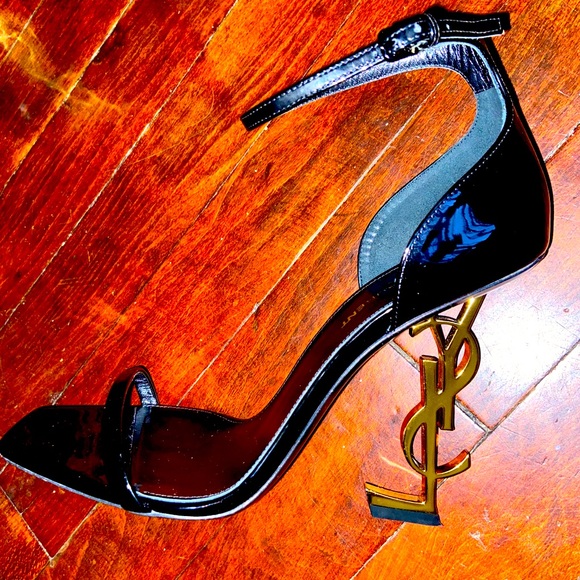 Yves Saint Laurent Shoes Ysl Opyum Sandals Patent Leather W Gold